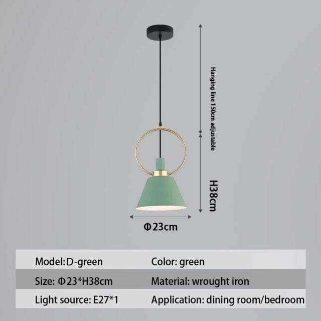 Suspension LED Nordique Haston | Marco Lucetti D - Vert / Chaude