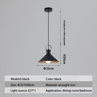 Suspension LED Nordique Haston | Marco Lucetti E - Noir / Chaude