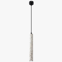 Suspension LED nordique industrielle géométrique Terrazzo créatif pour Restaurant Bar Café Longue Ciment
