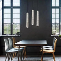 Suspension LED nordique industrielle géométrique Terrazzo créatif pour Restaurant Bar Café Longue Ciment | Marco Lucetti