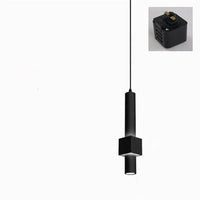 Suspension LED Nordique - Lampe suspendue longue LED tube - Lustre chambre Dimmable - | Marco Lucetti Éclairage sur rail noir 1 / 7W / Lumière chaude 3000K