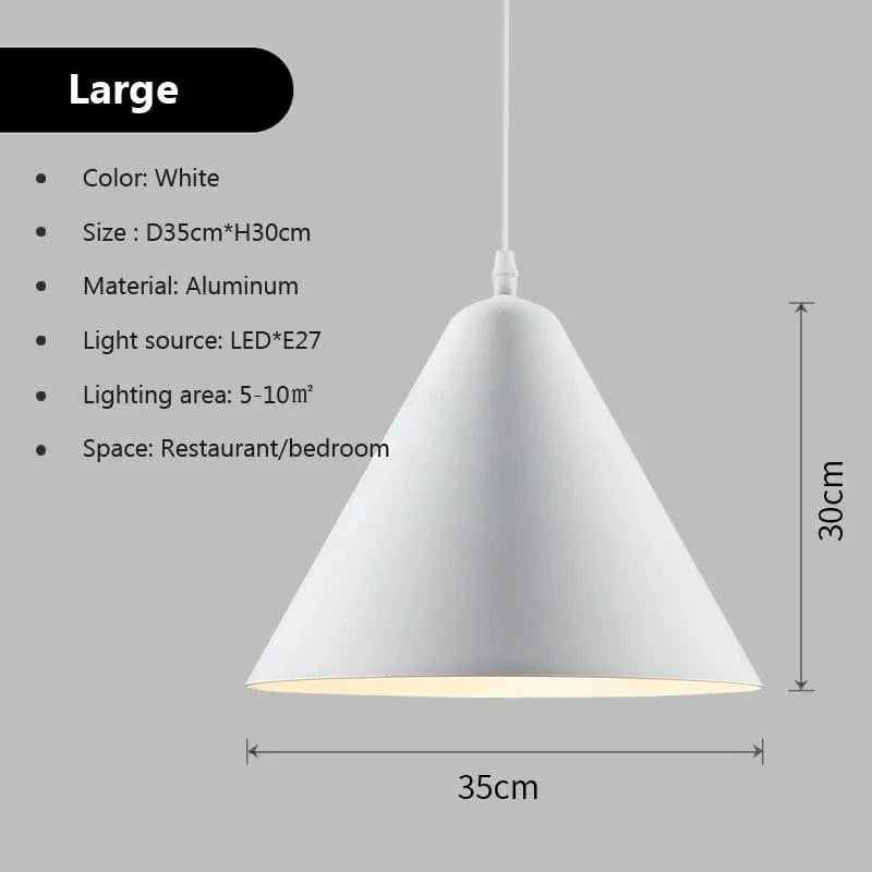 Suspension LED nordique Macaron en Fer | Marco Lucetti PL843 35cm Blanc / Blanc chaud