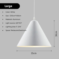 Suspension LED nordique Macaron en Fer | Marco Lucetti PL843 35cm Blanc / Blanc chaud