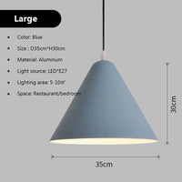 Suspension LED nordique Macaron en Fer | Marco Lucetti PL843 35cm Bleu / Blanc froid