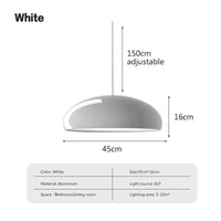 Suspension LED Nordique Macaron - Luminaire Suspendu Éclairage Maison | Marco Lucetti LPL136 Blanc 45cm