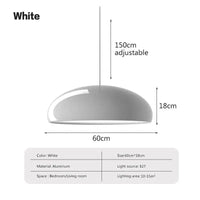 Suspension LED Nordique Macaron - Luminaire Suspendu Éclairage Maison | Marco Lucetti LPL136 Blanc 60cm