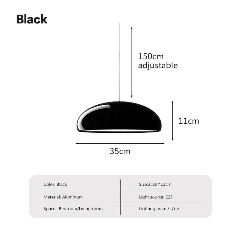 Suspension LED Nordique Macaron - Luminaire Suspendu Éclairage Maison | Marco Lucetti LPL136 Noir 35cm