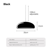 Suspension LED Nordique Macaron - Luminaire Suspendu Éclairage Maison | Marco Lucetti LPL136 Noir 35cm