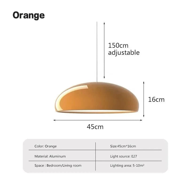 Suspension LED Nordique Macaron - Luminaire Suspendu Éclairage Maison | Marco Lucetti LPL136 Orange 45cm