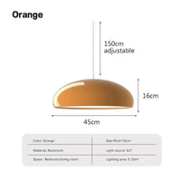 Suspension LED Nordique Macaron - Luminaire Suspendu Éclairage Maison | Marco Lucetti LPL136 Orange 45cm