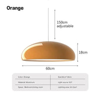 Suspension LED Nordique Macaron - Luminaire Suspendu Éclairage Maison | Marco Lucetti LPL136 Orange 60cm