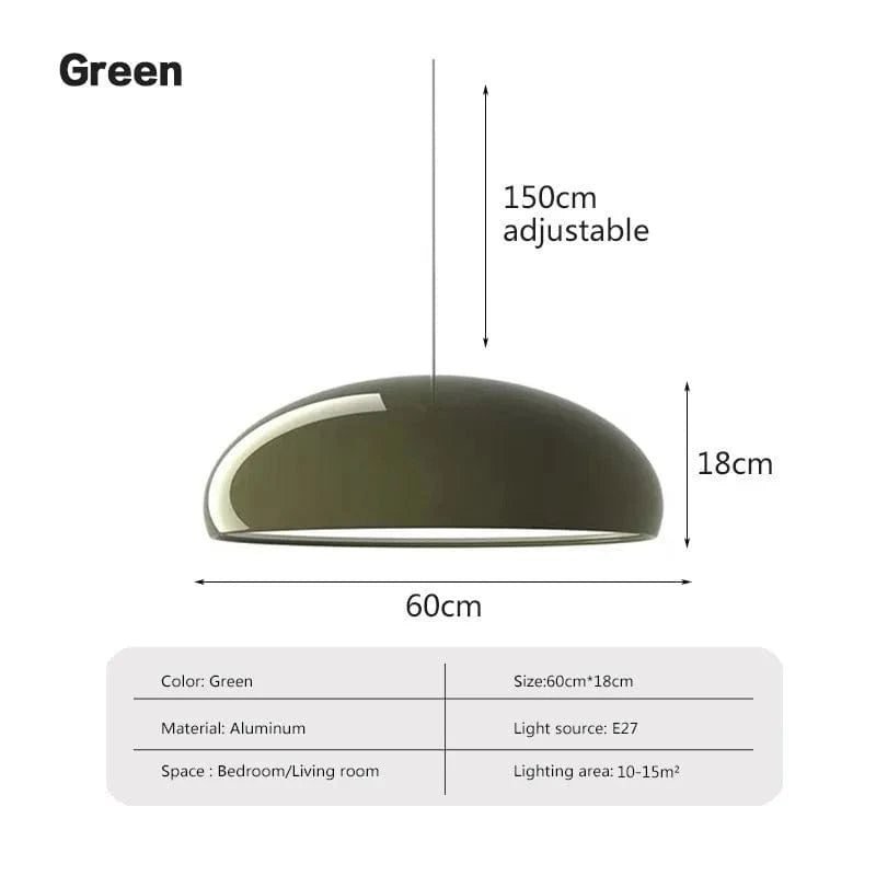 Suspension LED Nordique Macaron - Luminaire Suspendu Éclairage Maison | Marco Lucetti LPL136 Vert 60cm