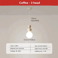 Suspension LED Nordique Minimaliste à 2/3 Têtes - Lumina. | Marco Lucetti LPL125 3H Café / Blanc froid