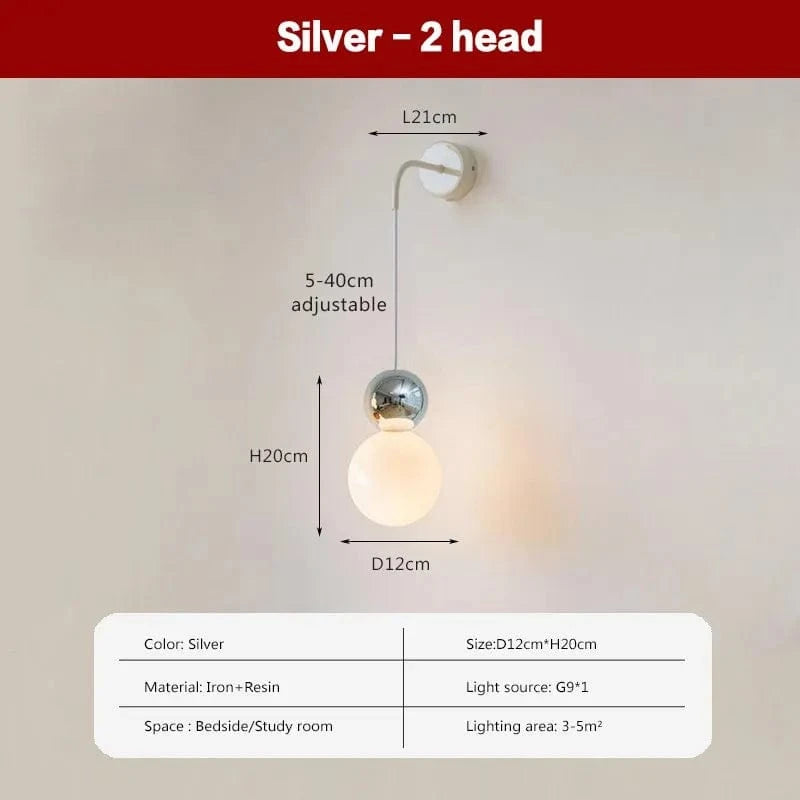 Suspension LED Nordique Minimaliste à 2/3 Têtes - Lumina. | Marco Lucetti LWL1542H Argent / Blanc froid