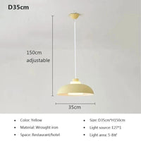 Suspension LED nordique minimaliste à tête unique - Design Scandinave | Marco Lucetti Jaune 35cm / Blanc froid