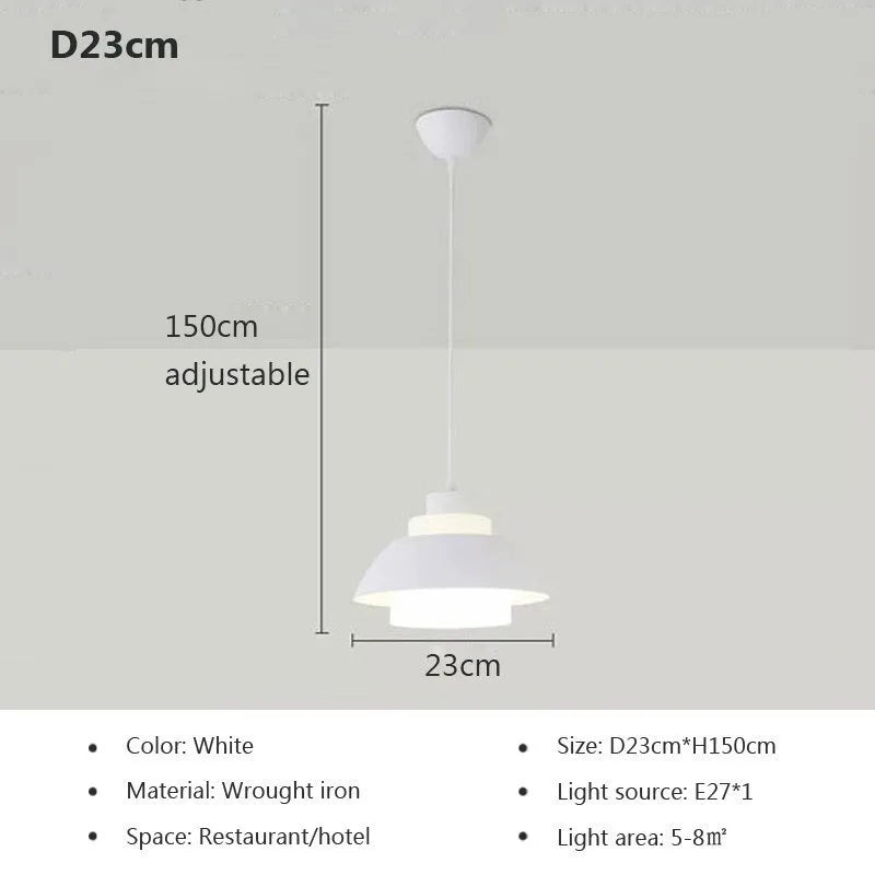 Suspension LED nordique minimaliste à tête unique - Design Scandinave