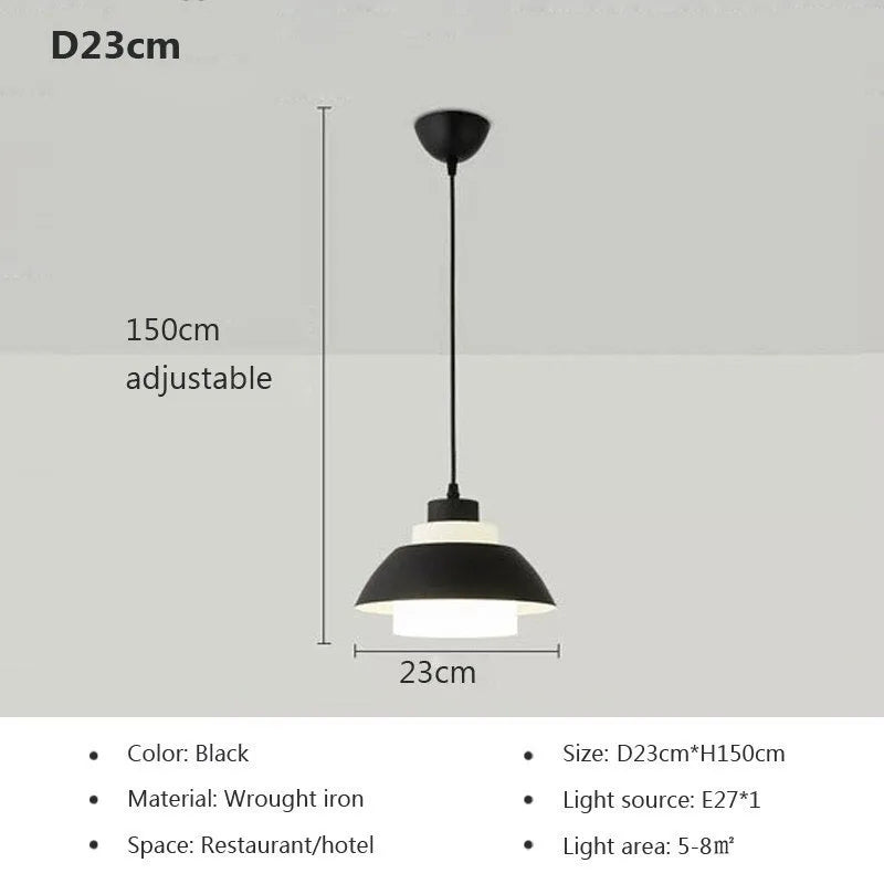 Suspension LED nordique minimaliste à tête unique - Design Scandinave