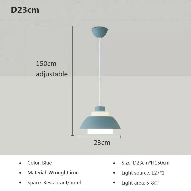 Suspension LED nordique minimaliste à tête unique - Design Scandinave