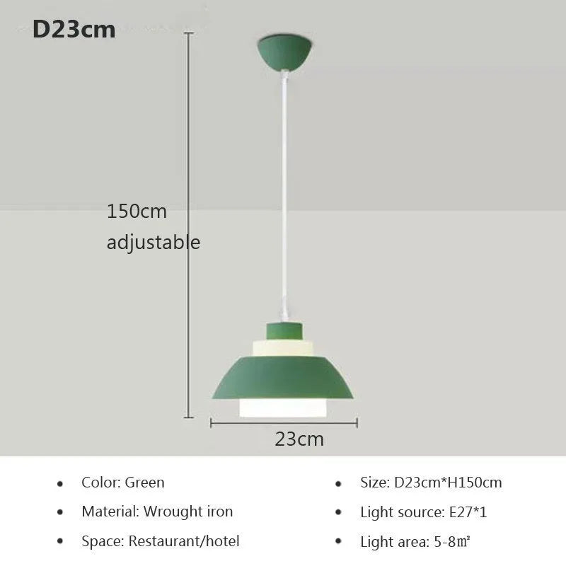 Suspension LED nordique minimaliste à tête unique - Design Scandinave