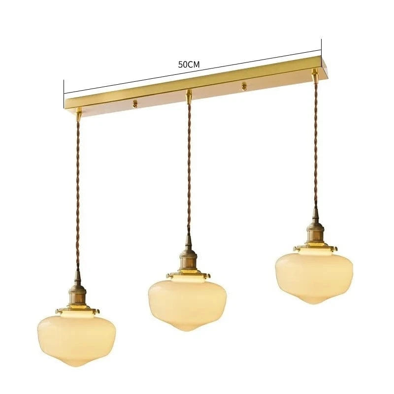 Suspension LED Nordique Moderne en Verre avec Prise en Cuivre | Marco Lucetti 3 têtes 2