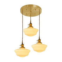 Suspension LED Nordique Moderne en Verre avec Prise en Cuivre | Marco Lucetti 3 têtes 5