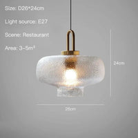 Suspension LED nordique moderne en verre | Marco Lucetti Modèle A / Lumière blanche-6000k