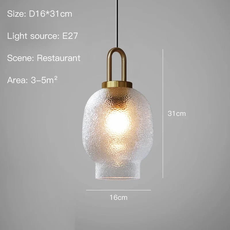 Suspension LED nordique moderne en verre | Marco Lucetti StyleB / Lumière blanche-6000k