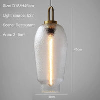 Suspension LED nordique moderne en verre | Marco Lucetti StyleC / Lumière blanche-6000k