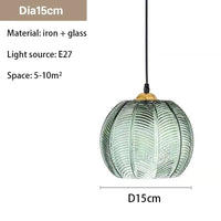 Suspension LED Nordique Moderne en Verre Rayé pour Salle à Manger, Cuisine ou Chambre | Marco Lucetti