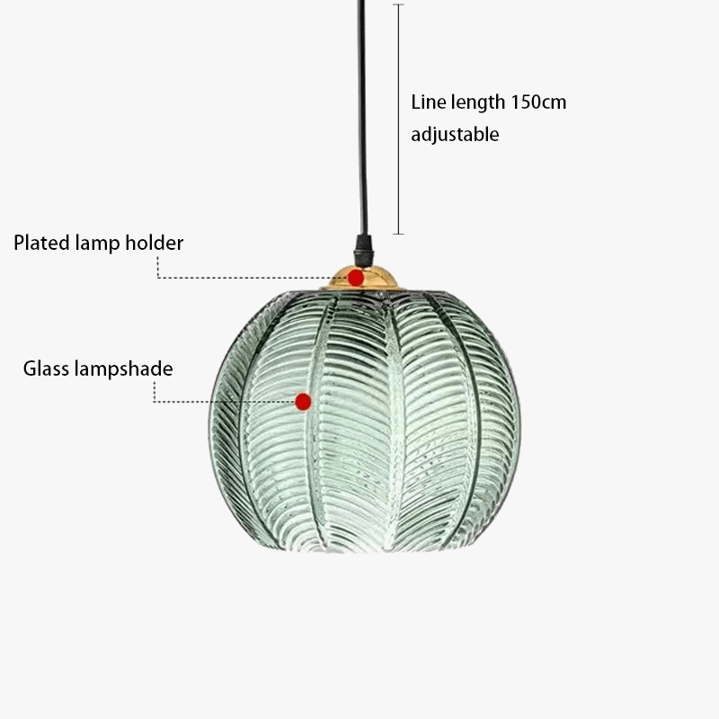 Suspension LED Nordique Moderne en Verre Rayé pour Salle à Manger, Cuisine ou Chambre | Marco Lucetti