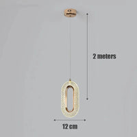 Suspension LED nordique moderne et luxueuse  Édition Premium | Marco Lucetti Forme ovale / 0-5W / Lumière chaude | Chine