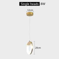 Suspension LED nordique moderne pour cuisine, restaurant et bar | Marco Lucetti 1 tête 8w / Blanc froid / CHINE