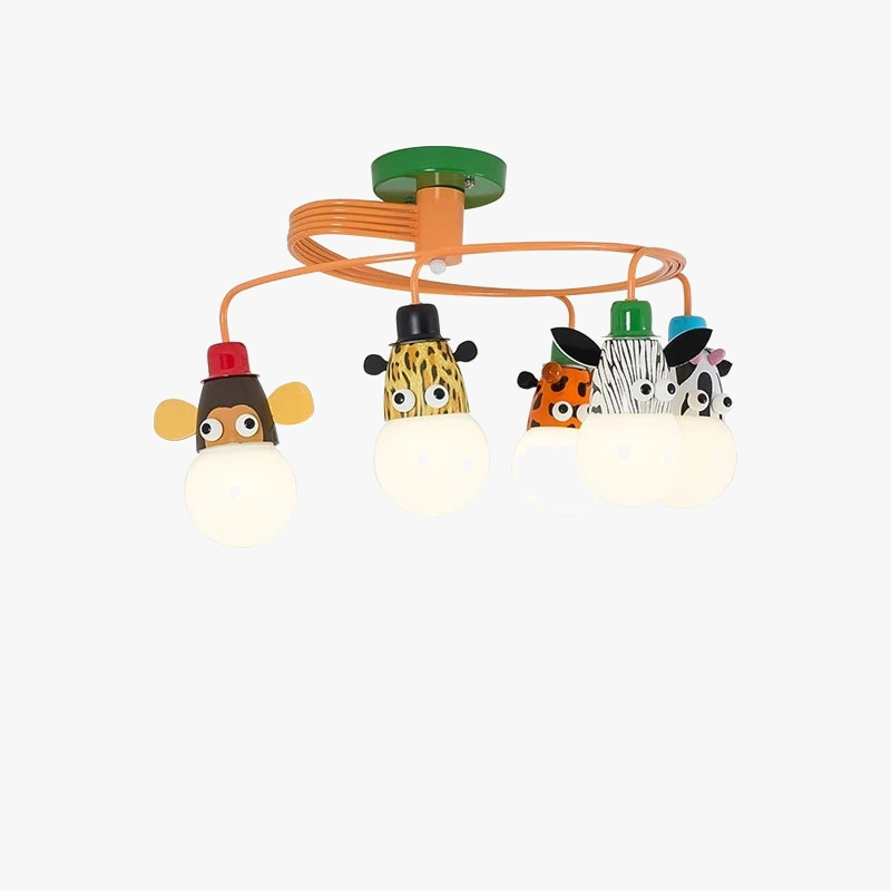 Suspension LED nordique à plusieurs têtes pour les petits explorateurs