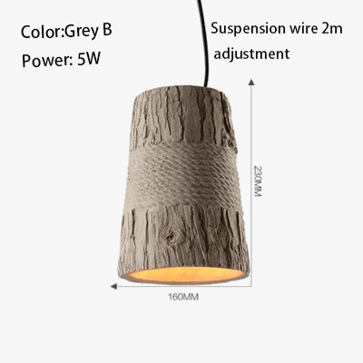 Suspension LED nordique Style industriel LOFT - Lustre Rétro - Bois ciment - Barre Spot - Long fil - 110V 220V | Marco Lucetti