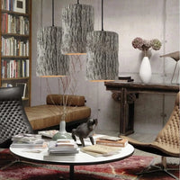 Suspension LED nordique Style industriel LOFT - Lustre Rétro - Bois ciment - Barre Spot - Long fil - 110V 220V | Marco Lucetti