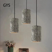 Suspension LED nordique Style industriel LOFT - Lustre Rétro - Bois ciment - Barre Spot - Long fil - 110V 220V | Marco Lucetti