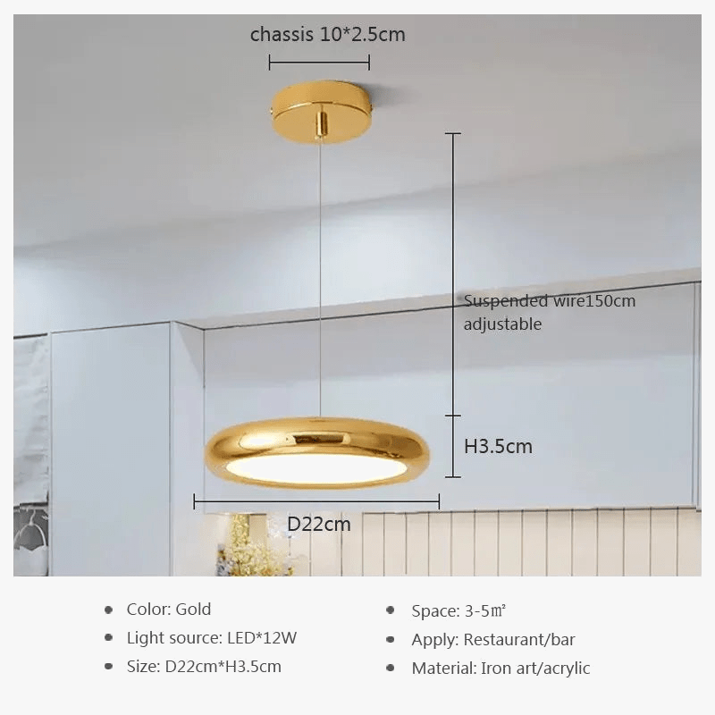 Suspension LED nordiques en fer avec 3 têtes chromées | Marco Lucetti