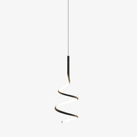 Suspension LED Ondulée Polino | Marco Lucetti Noir / Chaude