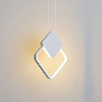 Suspension LED Oryna Geo | Marco Lucetti Blanc - carré / Chaude