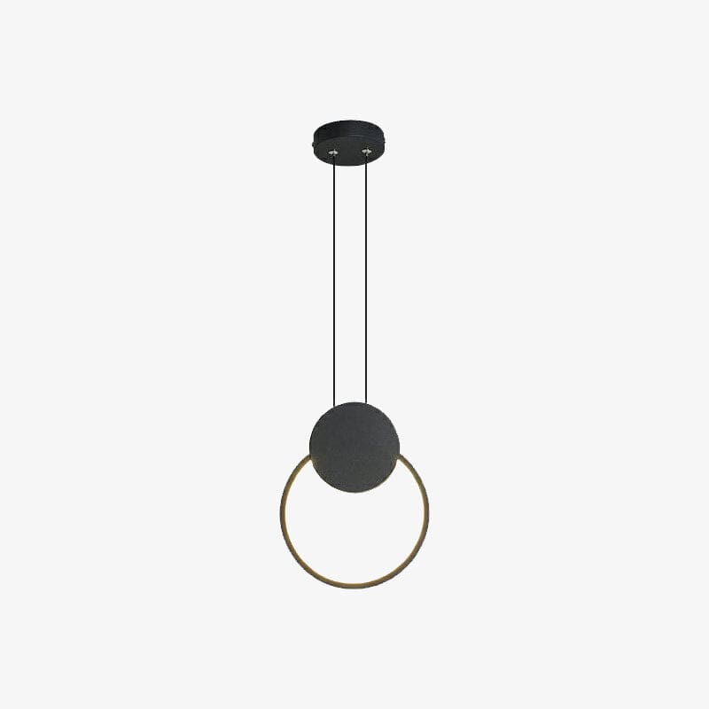 Suspension LED Oryna Geo | Marco Lucetti Noir - rond / Chaude
