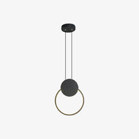 Suspension LED Oryna Geo | Marco Lucetti Noir - rond / Chaude