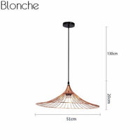 Suspension LED Paille Colorée | Marco Lucetti Large