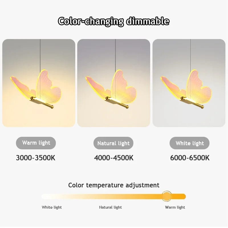 Suspension LED papillon en acrylique au design contemporain | Marco Lucetti