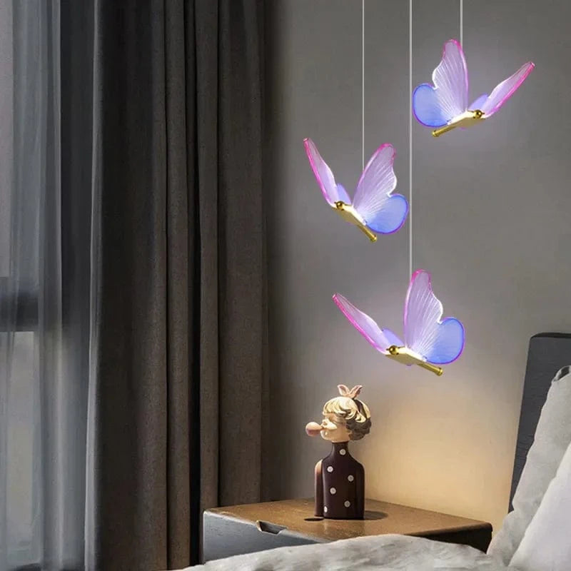 Suspension LED papillon en acrylique au design contemporain | Marco Lucetti