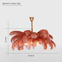 Suspension LED "Plumes Festives" | Marco Lucetti Marron / L