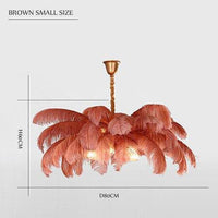 Suspension LED "Plumes Festives" | Marco Lucetti Marron / S