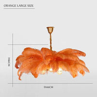 Suspension LED "Plumes Festives" | Marco Lucetti Orange / L