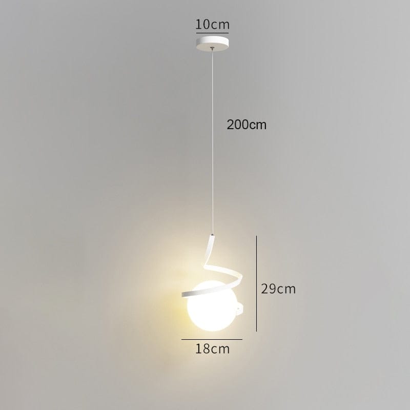 Suspension LED Polino Wave | Marco Lucetti Blanc