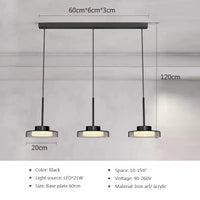 Suspension LED Post-Moderne en Fer Acrylique Style Français "Lumière Française Moderne" | Marco Lucetti