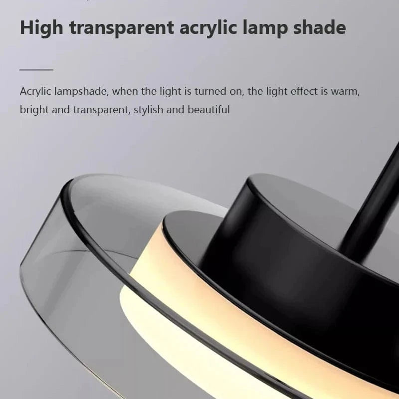 Suspension LED Post-Moderne en Fer Acrylique Style Français "Lumière Française Moderne" | Marco Lucetti